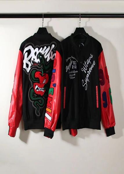 mens jackets embriodery oversize hip hop basebalstreetwear stitched bomber sports loose varsity wear leather sleeve monster print black red4, Black;brown
mens jackets embriodery oversize hip hop basebalstreetwear stitched bomber sports loose varsity wear leather sleeve monster print black red4, Black;brown