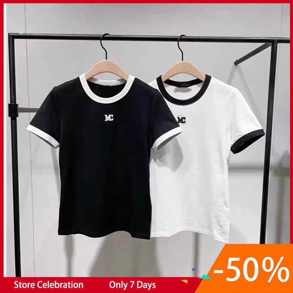 2023 new spring/summer style contrast round neck slim fit short sleeve t-shirt mbc1tee018, White
2023 new spring/summer style contrast round neck slim fit short sleeve t-shirt mbc1tee018, White