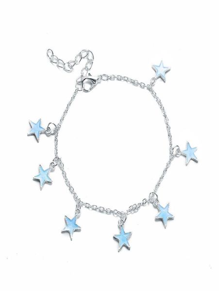 fashion jewelry fivepointed stars pendant charms anklet chain anklet stars ankle bracelet2340254, Red;blue 
fashion jewelry fivepointed stars pendant charms anklet chain anklet stars ankle bracelet2340254, Red;blue