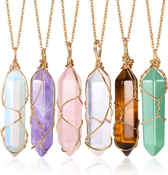 pendant necklaces crystal for women girls healing stone quartz necklace wire wrapped hexagonal amzmm9325015, Silver
pendant necklaces crystal for women girls healing stone quartz necklace wire wrapped hexagonal amzmm9325015, Silver