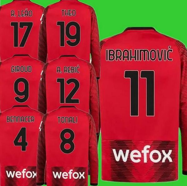 ibrahimovic 23 24 soccer jerseys ac milans giroud pulisic rafa leao bennacer romagnoli tonali rebic 2023 2024 football shirt long sleeve fan, Black;yellow
ibrahimovic 23 24 soccer jerseys ac milans giroud pulisic rafa leao bennacer romagnoli tonali rebic 2023 2024 football shirt long sleeve fan, Black;yellow