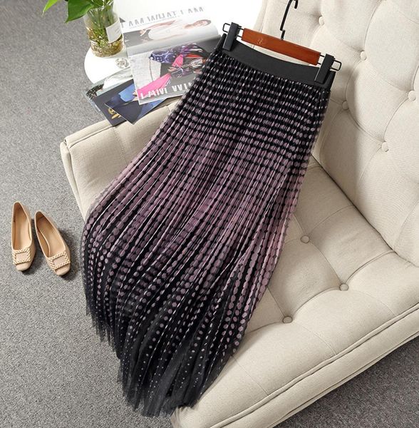2021 fall winter elastic waist pink wine gray beige chocolate retro polka dot tulle pleated panelled midcalf aline skirt 21g1864400, Black
2021 fall winter elastic waist pink wine gray beige chocolate retro polka dot tulle pleated panelled midcalf aline skirt 21g1864400, Black