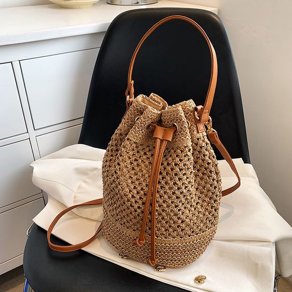 evening bags drawstring women's straw bucket bag summer woven shoulder purse beach handbag trends handbags casual crossbody 230804
evening bags drawstring women's straw bucket bag summer woven shoulder purse beach handbag trends handbags casual crossbody 230804