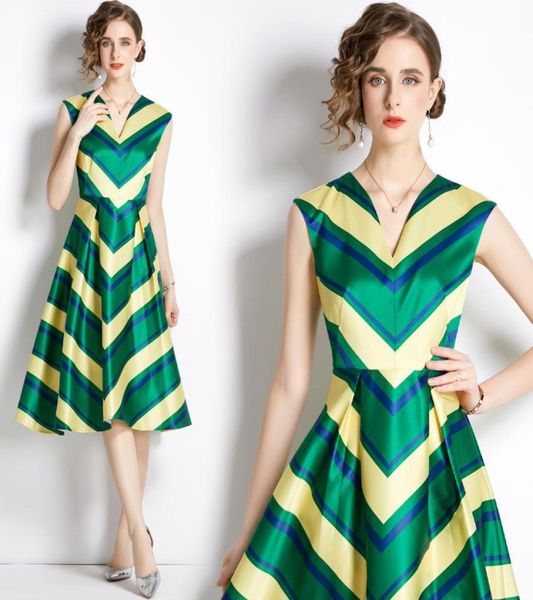 new summer fall yellow green striped print sleeveless vneck women ladies party casual sweet demure elegant temperament tunic slim7142872, Black;gray
new summer fall yellow green striped print sleeveless vneck women ladies party casual sweet demure elegant temperament tunic slim7142872, Black;gray