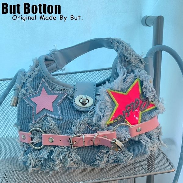 evening bags y2k girl style pink five pointed star stickers design raw denim blue diagonal single shoulder handbag lazy wandering 230804
evening bags y2k girl style pink five pointed star stickers design raw denim blue diagonal single shoulder handbag lazy wandering 230804
