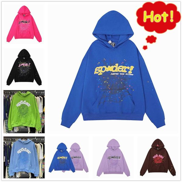 2023 pink blue sp5der 555555 hoodie mens womens angel number puff pastry printing graphic spider web sweatshirts 8tm, Black
2023 pink blue sp5der 555555 hoodie mens womens angel number puff pastry printing graphic spider web sweatshirts 8tm, Black
