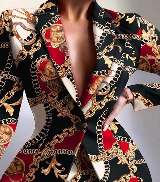 women039s tracksuits women 2 pieces chain print blazer skinny shorts set femme scarf button coat suits office lady overalls o3408089, Gray
women039s tracksuits women 2 pieces chain print blazer skinny shorts set femme scarf button coat suits office lady overalls o3408089, Gray