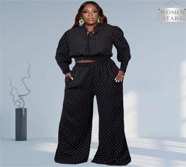 tracksuits plus size sets women two piece fall clothes dot print elastic waist casual wide leg pants whole items drop1051488, Black
tracksuits plus size sets women two piece fall clothes dot print elastic waist casual wide leg pants whole items drop1051488, Black