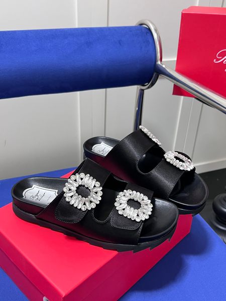 womens roger run light strass buckle sandals vivier fabric pvc fashion flip flop sandal mules flat slippers 2023, Black
womens roger run light strass buckle sandals vivier fabric pvc fashion flip flop sandal mules flat slippers 2023, Black