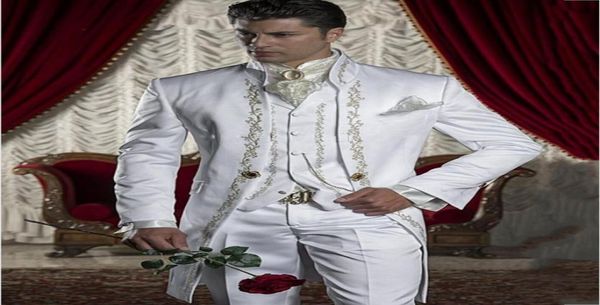 white embroidery groom tuxedos china stand collar groomsmen men wedding prom dinner dress business suitsjacketpantsvest g50467178446, Black;gray
white embroidery groom tuxedos china stand collar groomsmen men wedding prom dinner dress business suitsjacketpantsvest g50467178446, Black;gray