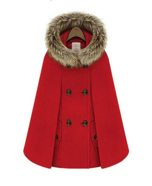 woolen female elegant poncho and capes coat women hooded cape fur collar double breasted winter loose street short overcoat red 206079238, Black
woolen female elegant poncho and capes coat women hooded cape fur collar double breasted winter loose street short overcoat red 206079238, Black