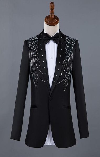 personality collar diamonds blazer men suit set with pants mens wedding suit costume singer stage clothing traje de novio hombre3005206, White;black
personality collar diamonds blazer men suit set with pants mens wedding suit costume singer stage clothing traje de novio hombre3005206, White;black