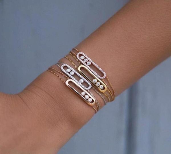 luxury brand real 925 sterling silver chain three move stones double chain bracelet with activity zircon women fashion jewelry31762135520, Black
luxury brand real 925 sterling silver chain three move stones double chain bracelet with activity zircon women fashion jewelry31762135520, Black