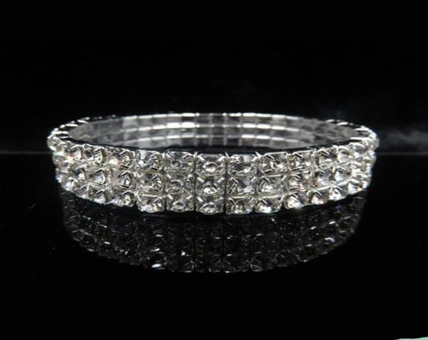 wedding evening party sillver bracelet bling bling 3 row rhinestone crystal stretch bracelets bangle prom bridal jewelry wedding a2385380, White
wedding evening party sillver bracelet bling bling 3 row rhinestone crystal stretch bracelets bangle prom bridal jewelry wedding a2385380, White