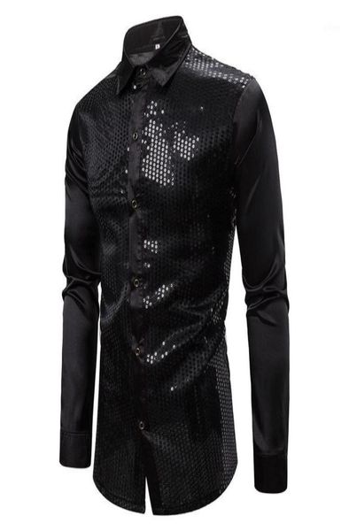 mens black long sleeve button down dress shirts 2020 shiny sequin silk satin shirt men business party shirt male chemise homme18023163, White;black
mens black long sleeve button down dress shirts 2020 shiny sequin silk satin shirt men business party shirt male chemise homme18023163, White;black