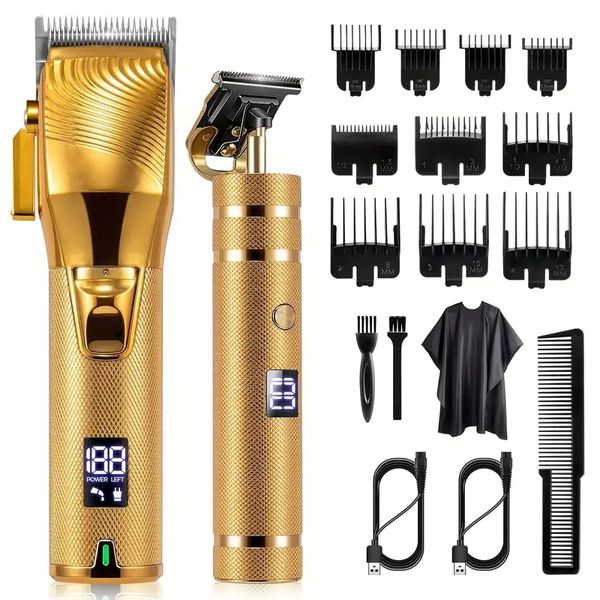 professional hair trimmer set: cordless hair clippers for men - zero gapped haircut grooming kit - perfect gift for the man in your life
professional hair trimmer set: cordless hair clippers for men - zero gapped haircut grooming kit - perfect gift for the man in your life