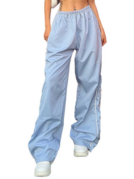 women s y2k elastic waist cargo pants loose solid color joggers workout with pockets streetwear, Black
women s y2k elastic waist cargo pants loose solid color joggers workout with pockets streetwear, Black
