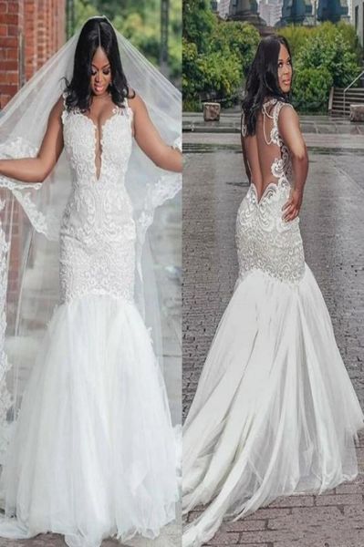 fabulous lace african mermaid wedding dresses plus size backless court train tulle applique bride gowns9314010, White
fabulous lace african mermaid wedding dresses plus size backless court train tulle applique bride gowns9314010, White