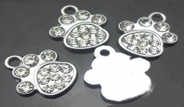 whole 100pcslot rhinestones paw hang pendant charm diy accessories fit for leather wristband phone strips9391131, Bronze;silver
whole 100pcslot rhinestones paw hang pendant charm diy accessories fit for leather wristband phone strips9391131, Bronze;silver