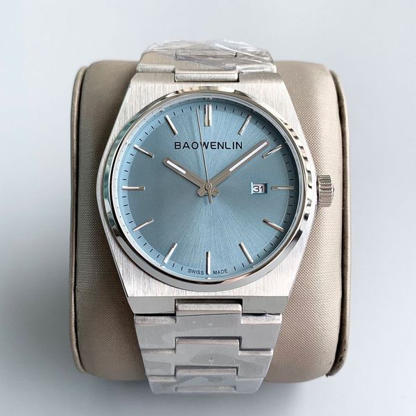 fashion designer men's watch prx quartz watch swiss movement time precision glow coated pointer watch hero blue dial stainless steel 40, Slivery;brown
fashion designer men's watch prx quartz watch swiss movement time precision glow coated pointer watch hero blue dial stainless steel 40, Slivery;brown