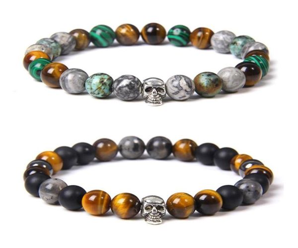 beaded strands mix natural stone skull charm bracelets bloodstone lava tiger eye for men punk cool braceletbangles jewelry gothi6999773, Black
beaded strands mix natural stone skull charm bracelets bloodstone lava tiger eye for men punk cool braceletbangles jewelry gothi6999773, Black