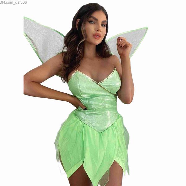 theme costume women's halloween forest fairy comes solid v-neck backless sequin tube irregular ruffled short skirt with wings z230805, Black;red
theme costume women's halloween forest fairy comes solid v-neck backless sequin tube irregular ruffled short skirt with wings z230805, Black;red