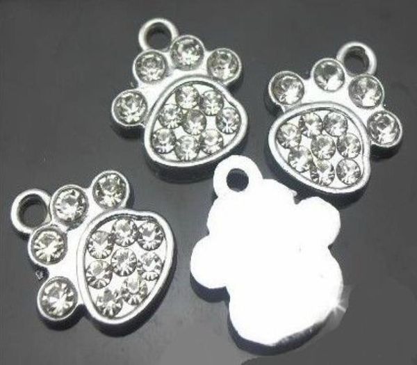 whole 100pcslot rhinestones paw hang pendant charm diy accessories fit for leather wristband phone strips7815694, Bronze;silver
whole 100pcslot rhinestones paw hang pendant charm diy accessories fit for leather wristband phone strips7815694, Bronze;silver