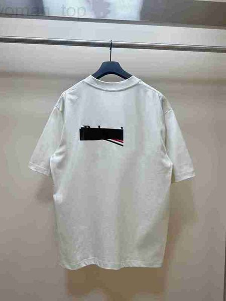 women's t-shirt designer high version paris 23 spring/summer new cola black glue sea wave label pressure embroidery b home correct shor, White
women's t-shirt designer high version paris 23 spring/summer new cola black glue sea wave label pressure embroidery b home correct shor, White