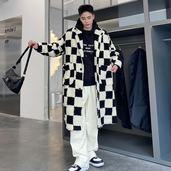 men's trench coats autumn winter faux lambswool plaid pattern long coat sleeve belted thickned cotton clothing 2d1501 230804, Tan;black
men's trench coats autumn winter faux lambswool plaid pattern long coat sleeve belted thickned cotton clothing 2d1501 230804, Tan;black