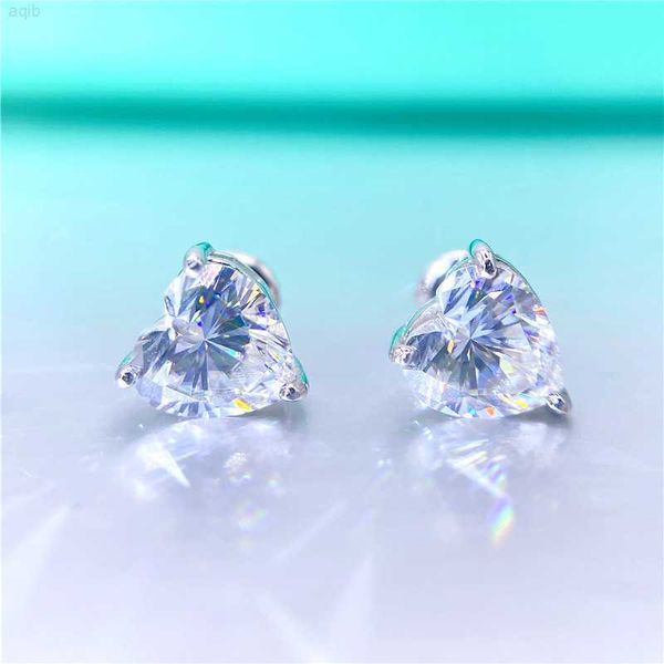 sterling silver vermeil moissanite earrings iced out vvs diamonds s925 heart cut stud earring hip hop luxury icy jewelry, Golden 
sterling silver vermeil moissanite earrings iced out vvs diamonds s925 heart cut stud earring hip hop luxury icy jewelry, Golden