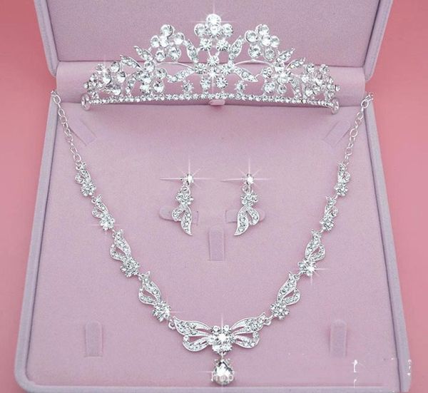 beautiful bridal jewelry set three piece crown earring necklace jewelry bling bling wedding accessories ladies party ac7919275, White
beautiful bridal jewelry set three piece crown earring necklace jewelry bling bling wedding accessories ladies party ac7919275, White