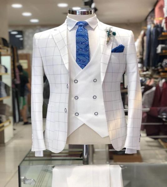 summer handsome white plaid groom wear peaked lapel slim fit wedding tuxedos mens designer pants suits jacketvestpants8887167, Black;gray
summer handsome white plaid groom wear peaked lapel slim fit wedding tuxedos mens designer pants suits jacketvestpants8887167, Black;gray