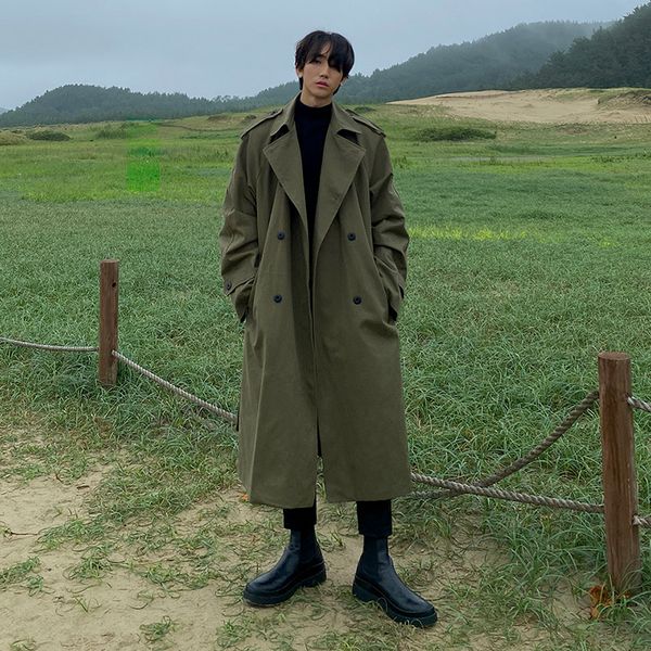 men's trench coats 2023 arrival autumn fashion long style coat men double breasted spring mens casual jackets full size z153 230804, Tan;black
men's trench coats 2023 arrival autumn fashion long style coat men double breasted spring mens casual jackets full size z153 230804, Tan;black