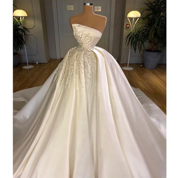 white strapless beads crystal lace up ball gown a-line wedding dress luxury sleeveless princess bridal gown
white strapless beads crystal lace up ball gown a-line wedding dress luxury sleeveless princess bridal gown