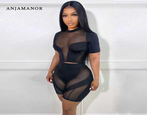women039s two piece pants anjamanor sheer mesh insert black two piece set women crop and shorts matching sets club out4469045, White
women039s two piece pants anjamanor sheer mesh insert black two piece set women crop and shorts matching sets club out4469045, White