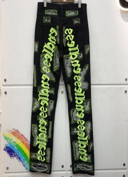 men039s jeans distressed endless damage hole denim jean men women straight fluorescent green letter embroidery pants9232970, Blue
men039s jeans distressed endless damage hole denim jean men women straight fluorescent green letter embroidery pants9232970, Blue