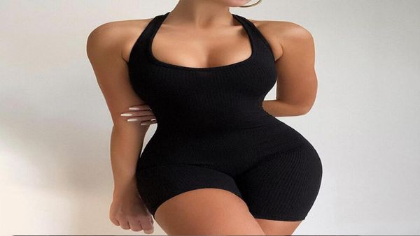 women rompers summer clothes solid color halter backless sleeveless short jumpsuit 6426251616, Black;white
women rompers summer clothes solid color halter backless sleeveless short jumpsuit 6426251616, Black;white