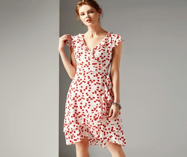 2019 women's 100 silk dresses v neck short sleeves ruffles printed floral fashion dresses1185118, Black
2019 women's 100 silk dresses v neck short sleeves ruffles printed floral fashion dresses1185118, Black