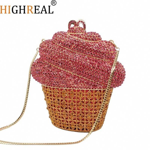 evening bags highreal arrival ice cream crystal purse for woman clutch cupcake summer holiday bag metal chain handbag 230804
evening bags highreal arrival ice cream crystal purse for woman clutch cupcake summer holiday bag metal chain handbag 230804