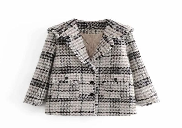 jacket women tweed plaid winter coat woman vintage long sleeve oversized jackets ladies loose casual overcoats 2105191725972, Black;brown
jacket women tweed plaid winter coat woman vintage long sleeve oversized jackets ladies loose casual overcoats 2105191725972, Black;brown