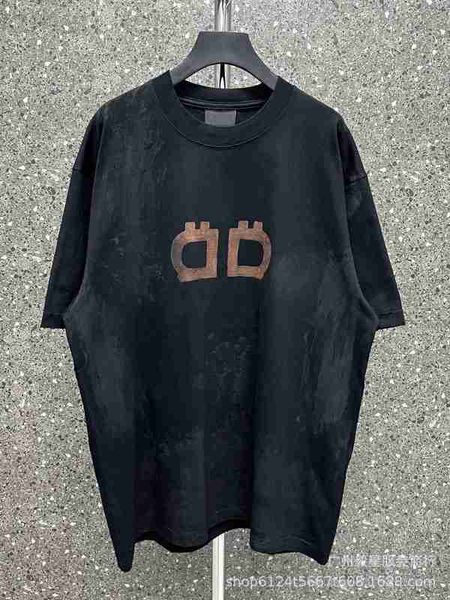 women's t-shirt designer high version b family 23ss new front and back double mud dyed short sleeved printed couple hand painted graffi, White
women's t-shirt designer high version b family 23ss new front and back double mud dyed short sleeved printed couple hand painted graffi, White