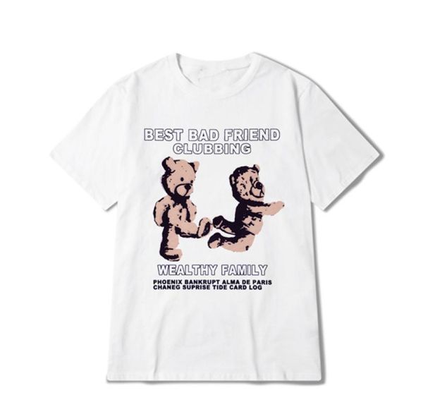 dark gothic style letters hiphop tide brand bear t shirt print shortsleeved men and women harajuku loose casual allmatch6953760, White
dark gothic style letters hiphop tide brand bear t shirt print shortsleeved men and women harajuku loose casual allmatch6953760, White