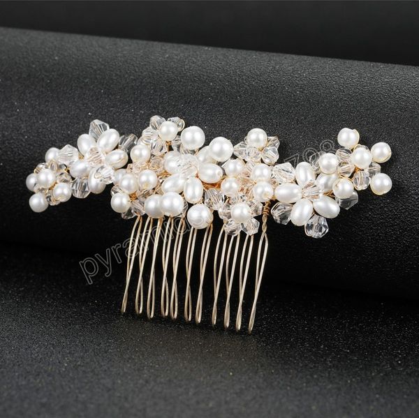 pearl hair comb wedding accessories for women bead crystal hairpin side tiaras fashion bride hair jewelry handmade crowns, Slivery;white
pearl hair comb wedding accessories for women bead crystal hairpin side tiaras fashion bride hair jewelry handmade crowns, Slivery;white