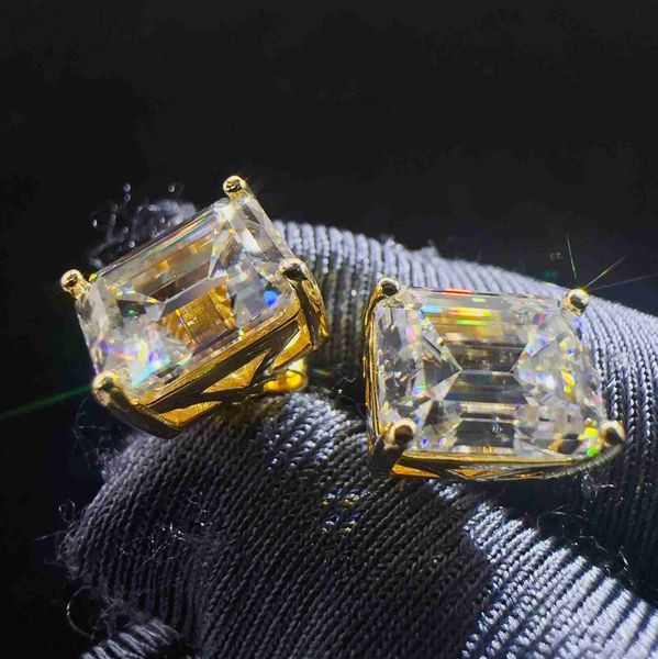 pass diamond tester hip hop silver moissanite stud earring 7*9mm emerald cut diamond earrings custom jewelry for men women, Golden
pass diamond tester hip hop silver moissanite stud earring 7*9mm emerald cut diamond earrings custom jewelry for men women, Golden