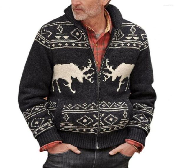 men039s sweaters knitted coat elk pattern christmas warm stand collar thick male sweater jacket for winter5108711, White;black
men039s sweaters knitted coat elk pattern christmas warm stand collar thick male sweater jacket for winter5108711, White;black