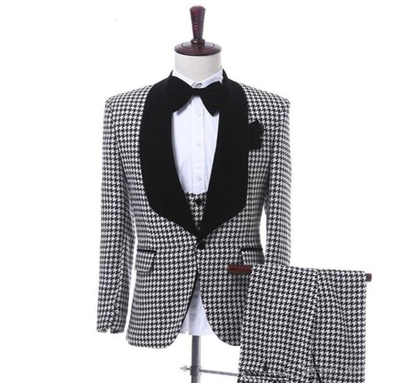 black plaid cloth men suits three piece jacket pants vest 2020 classic fit one button wedding groom tuxedos custom made 7144388529, Black;gray
black plaid cloth men suits three piece jacket pants vest 2020 classic fit one button wedding groom tuxedos custom made 7144388529, Black;gray
