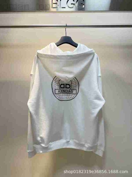 men's hoodies & sweatshirts designer high version b home paris earth warp and weft embroidered cardigan sweater with custom woven 520g, Black 
men's hoodies & sweatshirts designer high version b home paris earth warp and weft embroidered cardigan sweater with custom woven 520g, Black