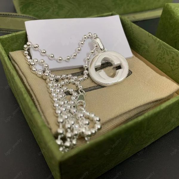luxury designer double letter interlocking beaded necklaces 925 sterling silver stylish simple pendant necklace 50+5cm with box
luxury designer double letter interlocking beaded necklaces 925 sterling silver stylish simple pendant necklace 50+5cm with box