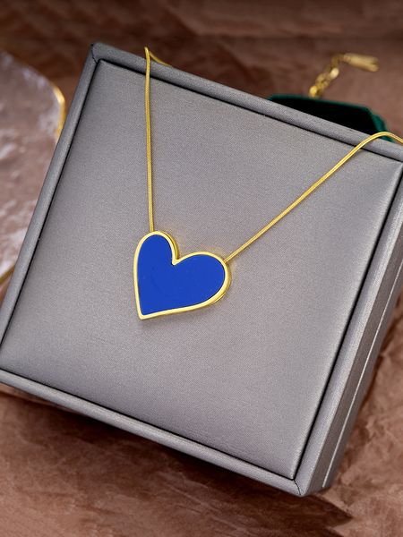 new classic fashion pendant necklaces for women elegant 3 color necklace highly quality choker chains designer jewelry 18k plated gold blue, Silver
new classic fashion pendant necklaces for women elegant 3 color necklace highly quality choker chains designer jewelry 18k plated gold blue, Silver