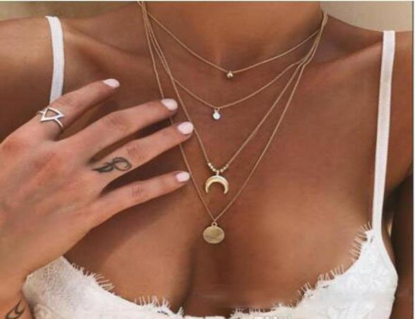 fashion personality new multilayer moon wafer pendant women039s necklace 24pcslot5586518, Silver
fashion personality new multilayer moon wafer pendant women039s necklace 24pcslot5586518, Silver